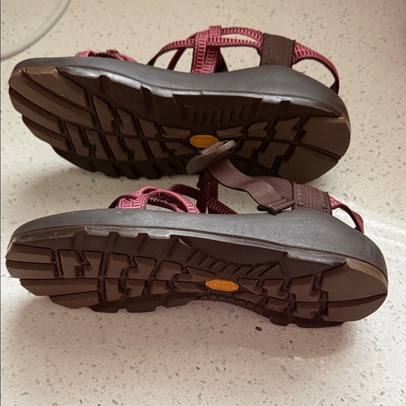 Chaco Burgundy and Brown Sandals - Picture 5 of 8